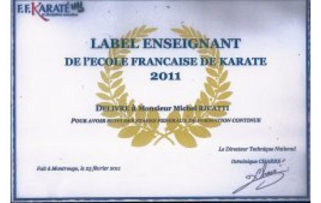 DISTINCTION DU PROFESSEUR PAR LA FFKDA